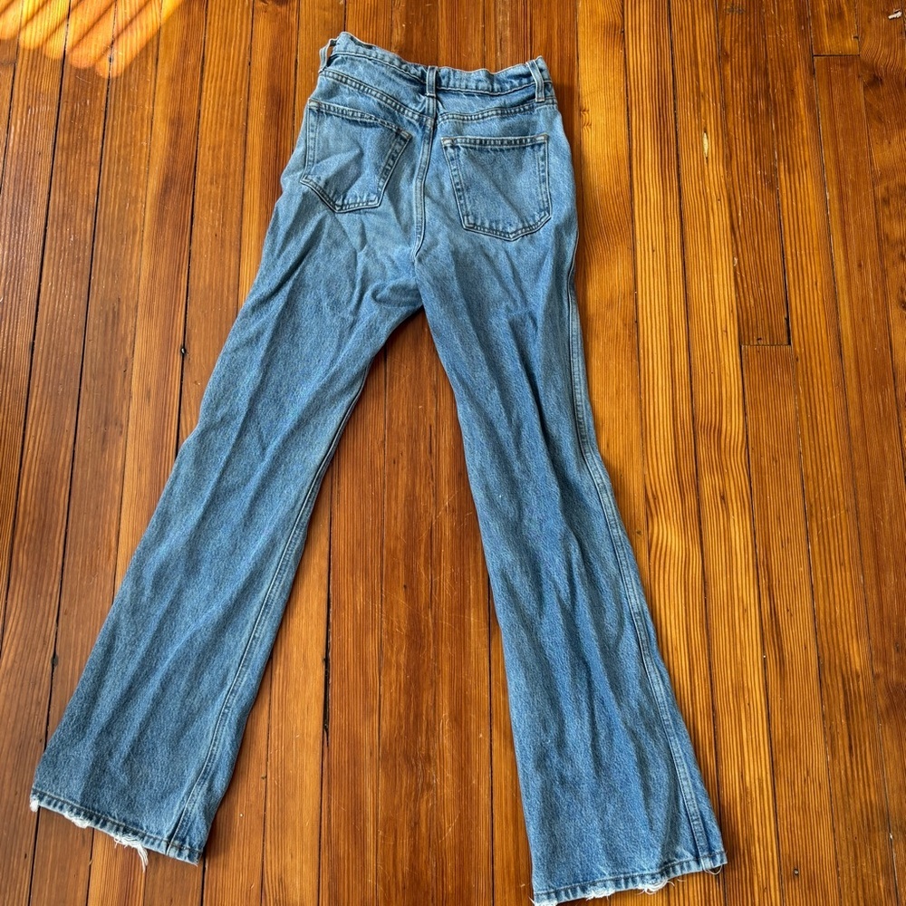 Reformation Georgia High Rise Flare Jeans Size 24 - Picture 6 of 10